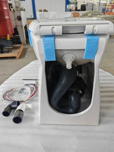 Унитаз Vacuum blue weve Elegant высокий с насосом Silent 50.218.01 Osculati