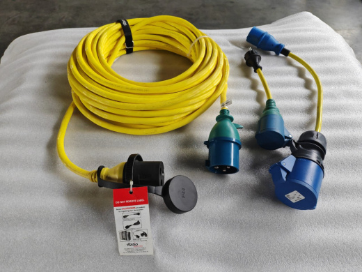 Кабель берегового питания с разъемами CEE Ratio Electric MP32 2832 и переходными адаптерами в комплекте СЕЕ-SHUKO; СЕЕ-CEE